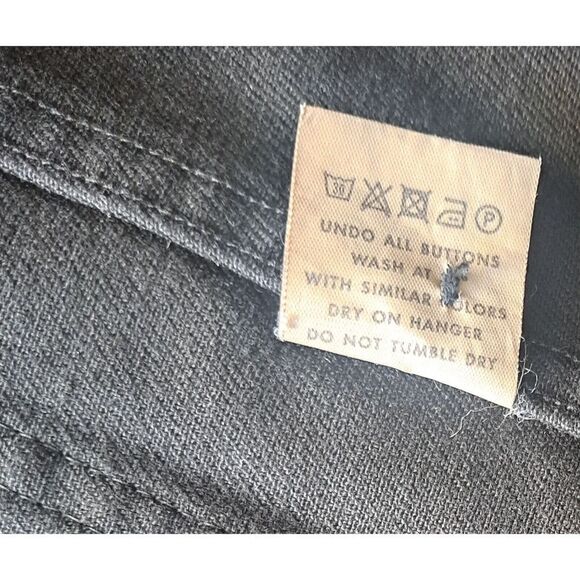 A Days March Womens Small Black Shacket Heavy Cotton Shirt Spring With Pockets - Picture 7 of 8